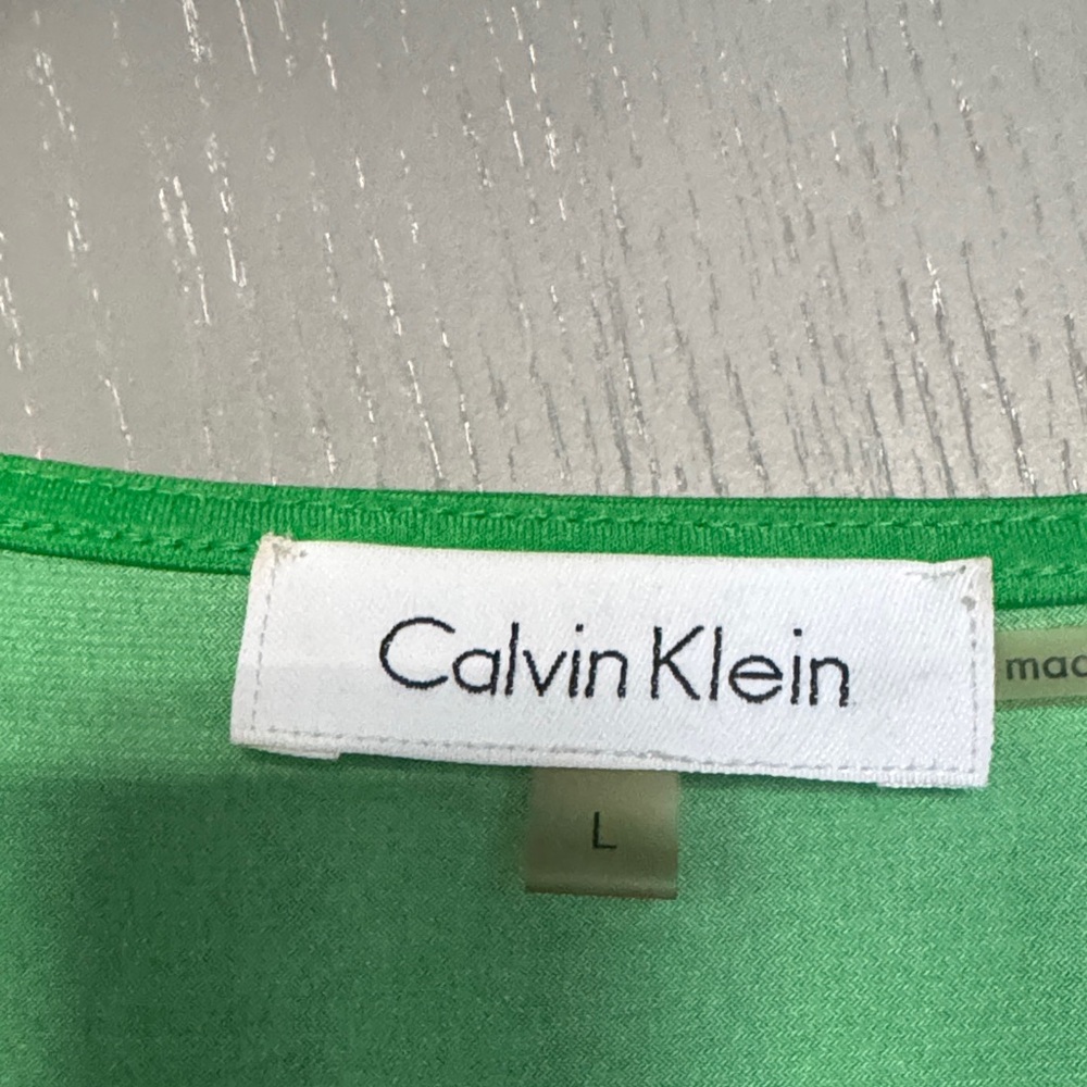 Calvin Klein Vibrant Green and Black Zebra Tank Top - Picture 2 of 3